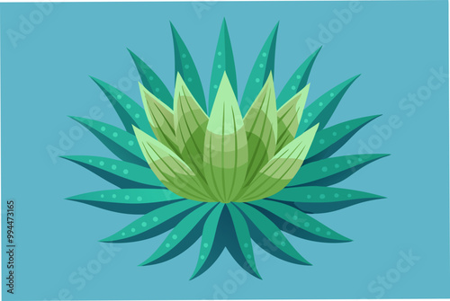 Water Fanwort plant vector art illustration  photo