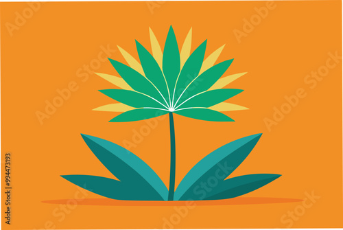 Water Fanwort plant vector art illustration  photo