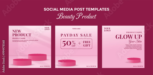 Beauty product social media post template