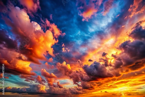 Stunning 4K Sky Wallpaper with Vibrant Colors and Dramatic Cloud Patterns for Digital Backgrounds