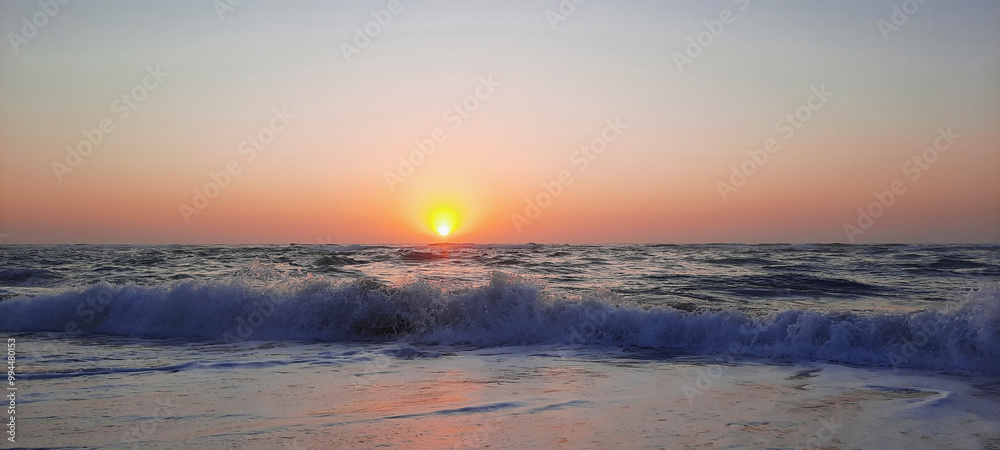 Beach on the sunset moments Beach on the sunset moments
