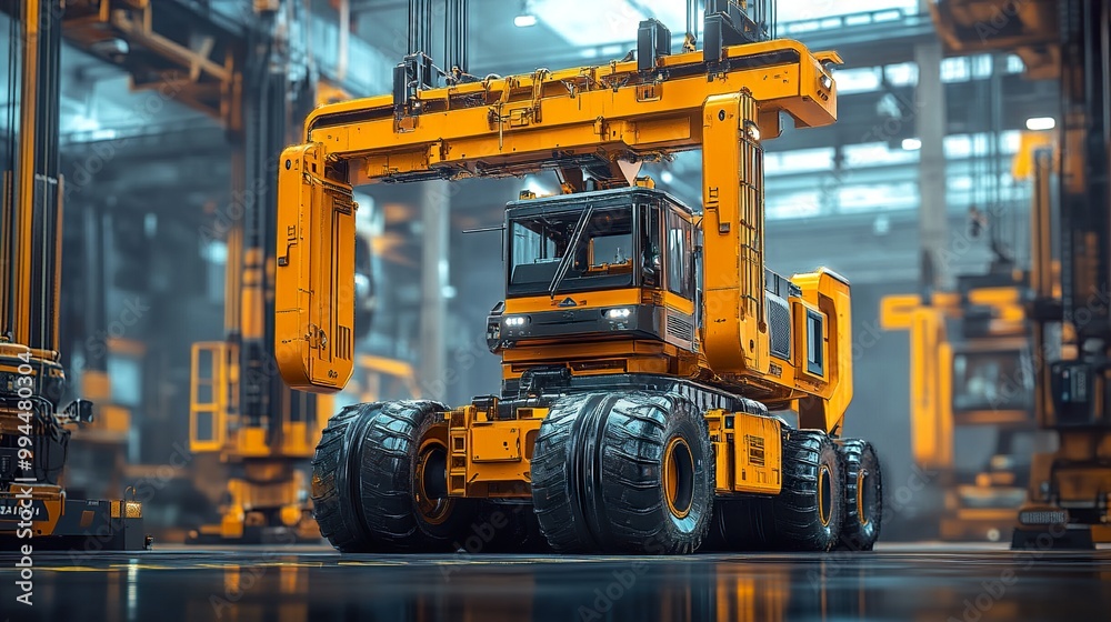 Industrial Crane: Heavy Machinery in a Modern Factory Industrial Crane: Heavy Machinery in a Modern Factory