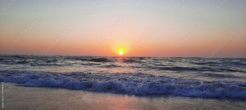 Beach on the sunset moments Beach on the sunset moments