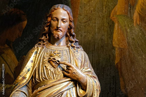 Fotografija Statue of Sacred Heart of Jesus Christ. .
