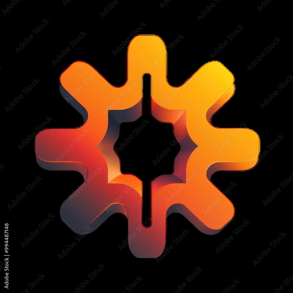 Modern abstract design featuring a colorful geometric shape Modern abstract design featuring a colorful geometric shape