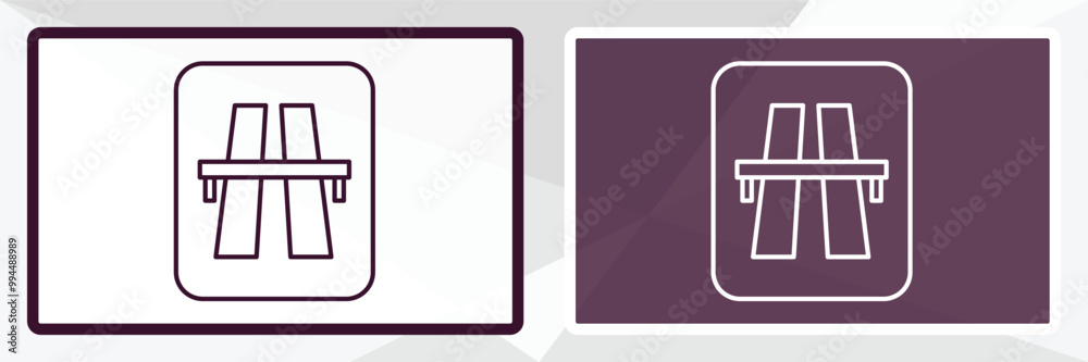 highway sign outline icon. Linear vector from traffic signs concept. Thin line white and black highway sign icon isolated on white and dark background highway sign outline icon. Linear vector from traffic signs concept. Thin line white and black highway sign icon isolated on white and dark background