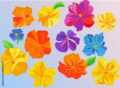 Oil Painted Flower Designs