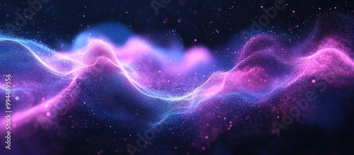 Abstract Neon Wave Background