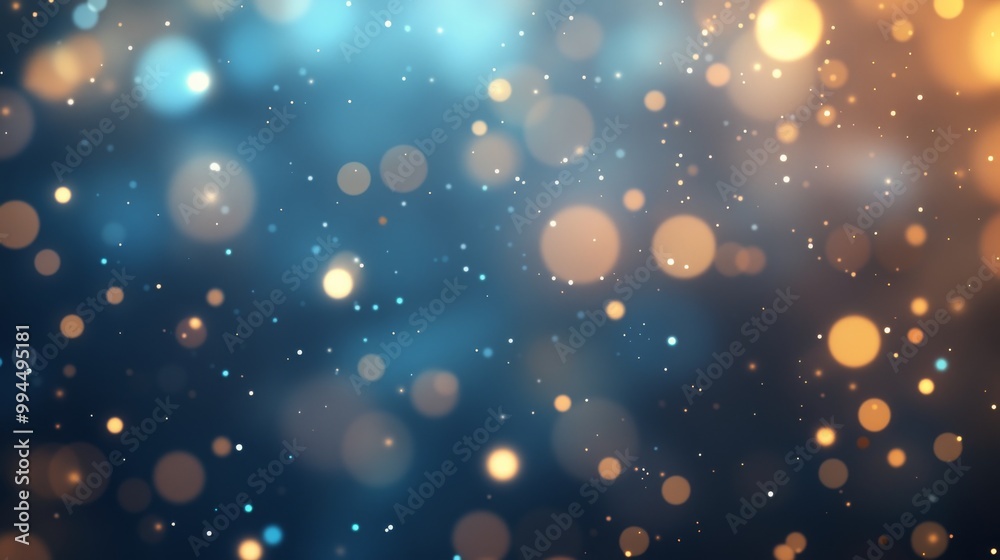 Colorful bokeh effect creating an abstract background with blue and orange hues during nighttime Colorful bokeh effect creating an abstract background with blue and orange hues during nighttime