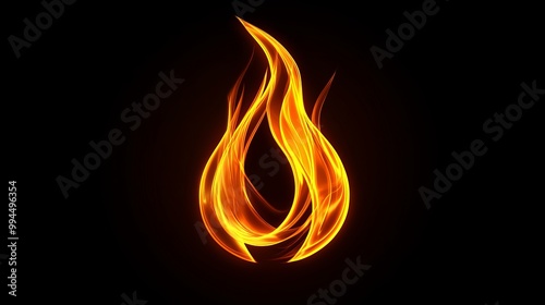 A symbol showing fire, a burning flame.