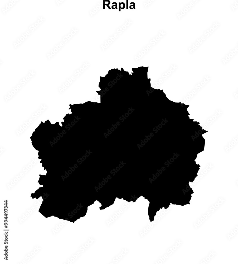 Rapla county blank outline map Rapla county blank outline map