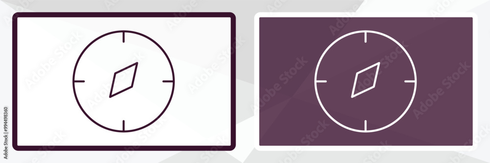 cardinal points outline icon. Linear vector from tools concept. Thin line white and black cardinal points icon isolated on white and dark background cardinal points outline icon. Linear vector from tools concept. Thin line white and black cardinal points icon isolated on white and dark background