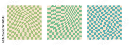 Psychedelic checkerboard poster