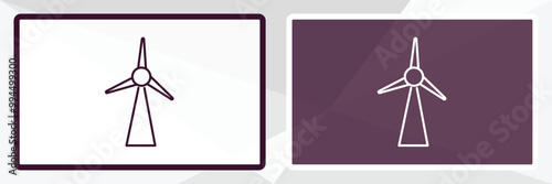 windmills outline icon. Linear vector from tools concept. Thin line white and black windmills icon isolated on white and dark background