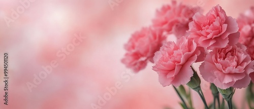 Wallpaper Mural Delicate pink carnations arranged beautifully against a soft pastel background Torontodigital.ca