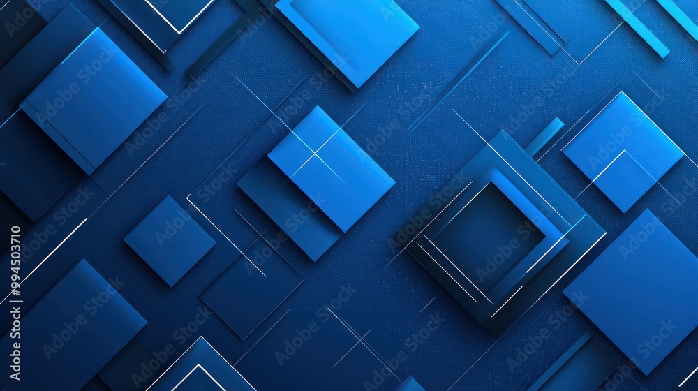 Abstract Blue Background with Clean Geometric Elements Abstract Blue Background with Clean Geometric Elements