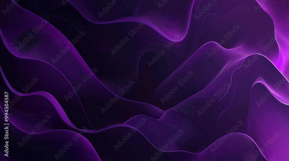 Obraz premium Dark Violet Wide Banner Background with Strong Color Depth