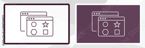attributes outline icon. Linear vector from technology concept. Thin line white and black attributes icon isolated on white and dark background