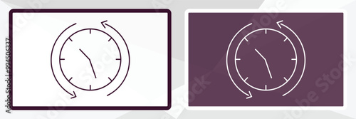 uptime and downtime outline icon. Linear vector from technology concept. Thin line white and black uptime and downtime icon isolated on white and dark background