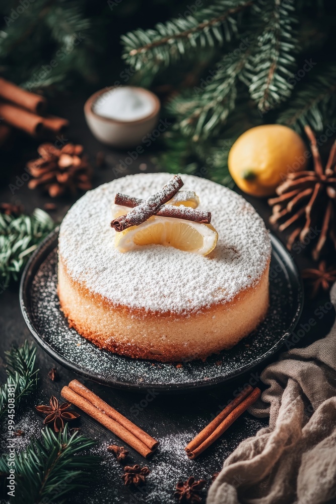 German cake with a muglhupf arrangement for New Year's Eve or Christmas German cake with a muglhupf arrangement for New Year's Eve or Christmas