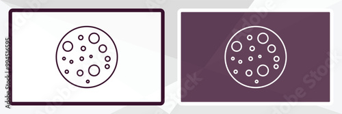 pita bread outline icon. Linear vector from restaurant concept. Thin line white and black pita bread icon isolated on white and dark background