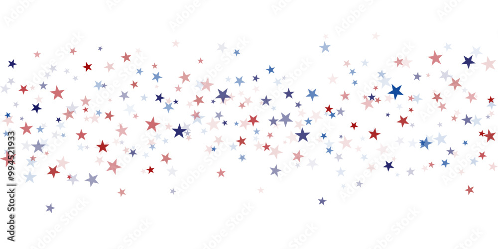 USA flag stars background, red and blue stars confetti, starry glitter USA flag stars background, red and blue stars confetti, starry glitter