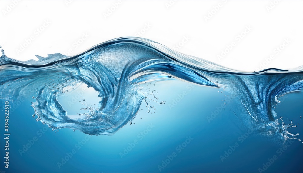 blue water wave isolated on white background blue water wave isolated on white background