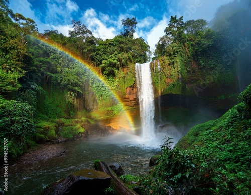 Cascada Arcoíris en la Selva