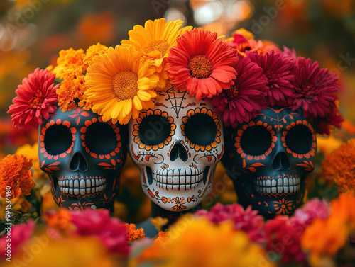 Vibrant Day of the Dead celebration pictures capturing the essence of this festive and meaningful holiday