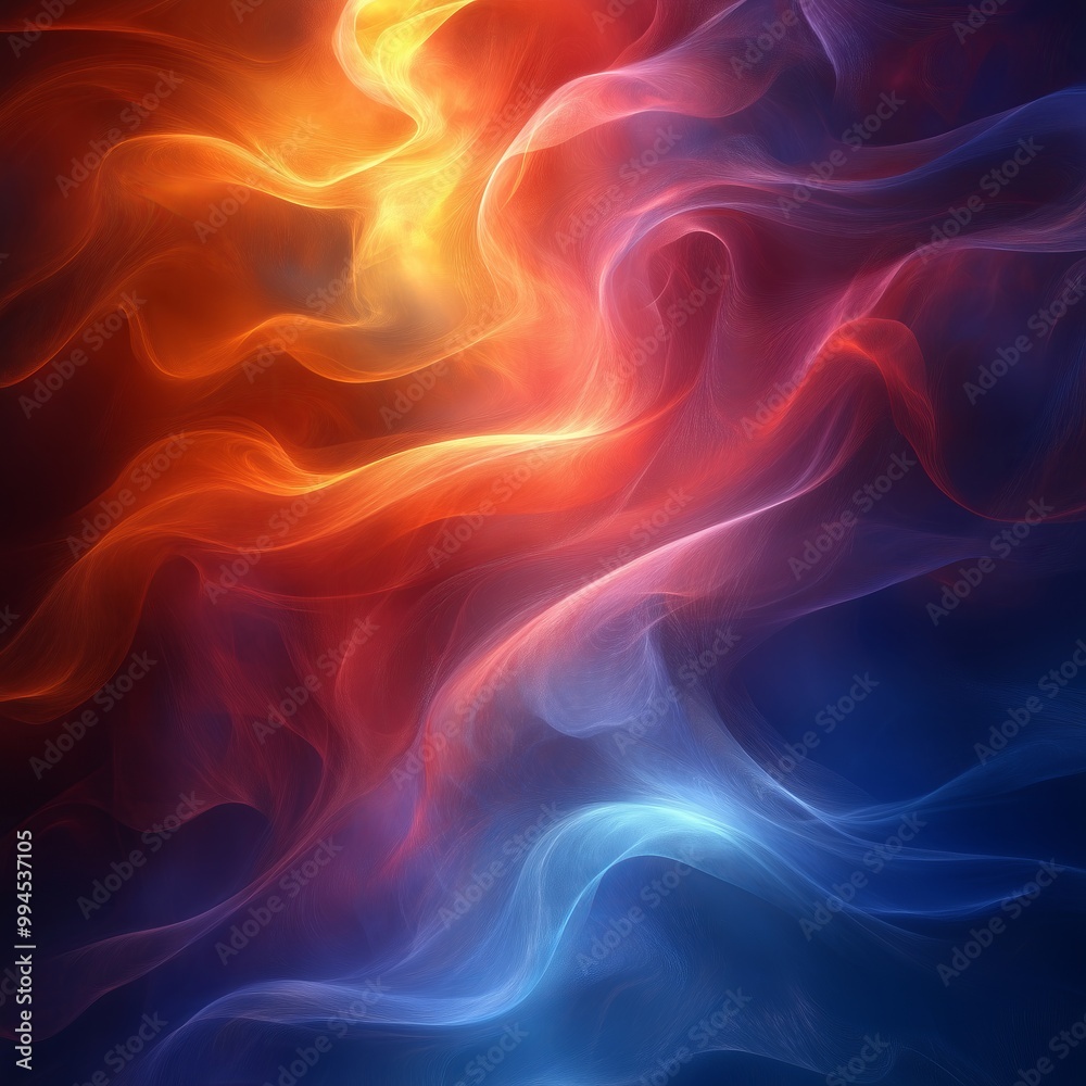 Abstract Waves of Light Swirling in a Kaleidoscope for Art and Design Projects Abstract Waves of Light Swirling in a Kaleidoscope for Art and Design Projects