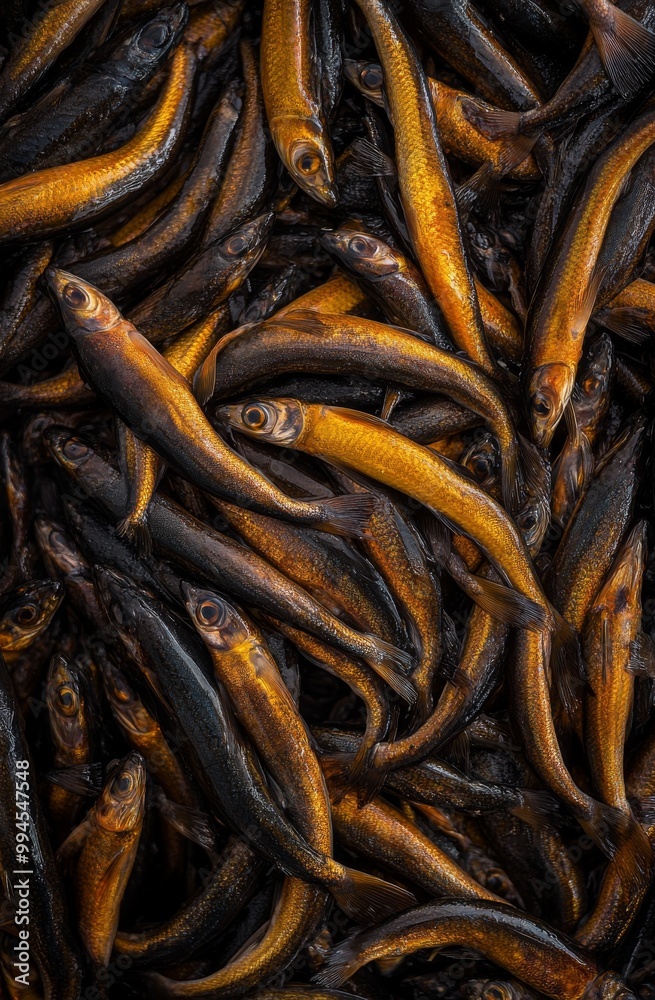 Backdrop of fresh raw sprats. Fish background or seafood background. Backdrop of fresh raw sprats. Fish background or seafood background.