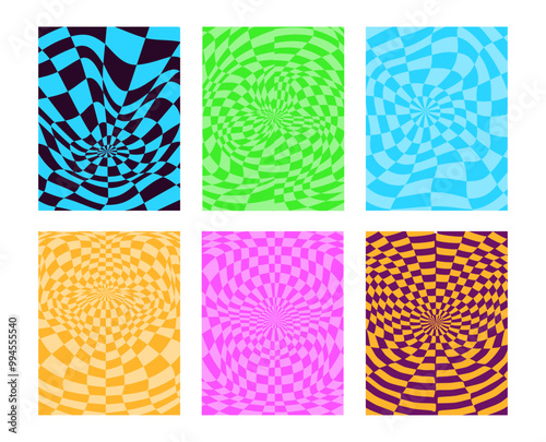 Psychedelic checkerboard pattern