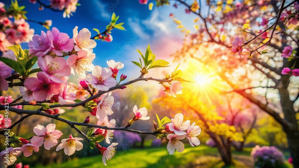 Vibrant Colorful Spring Wallpapers Featuring Blossoming Flowers and Lush Greenery in Nature Vibrant Colorful Spring Wallpapers Featuring Blossoming Flowers and Lush Greenery in Nature