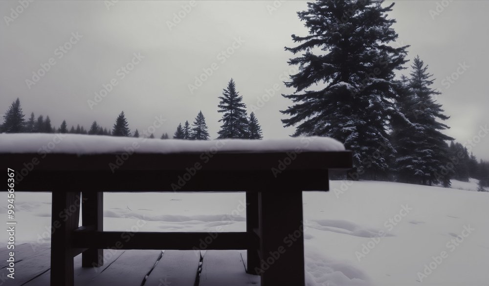 Winter landscape: snowdrifts next to a snow-covered forest Winter forest. Winter landscape: snowdrifts next to a snow-covered forest Winter forest.