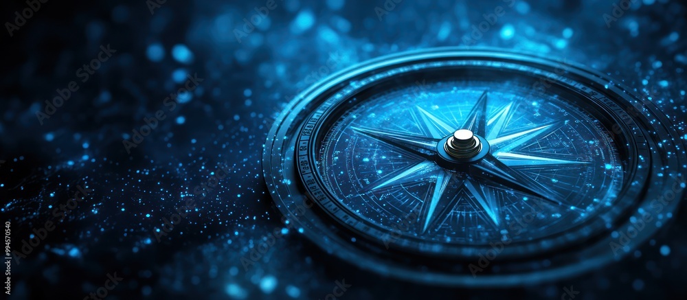 Compass with Blue Glow Compass with Blue Glow
