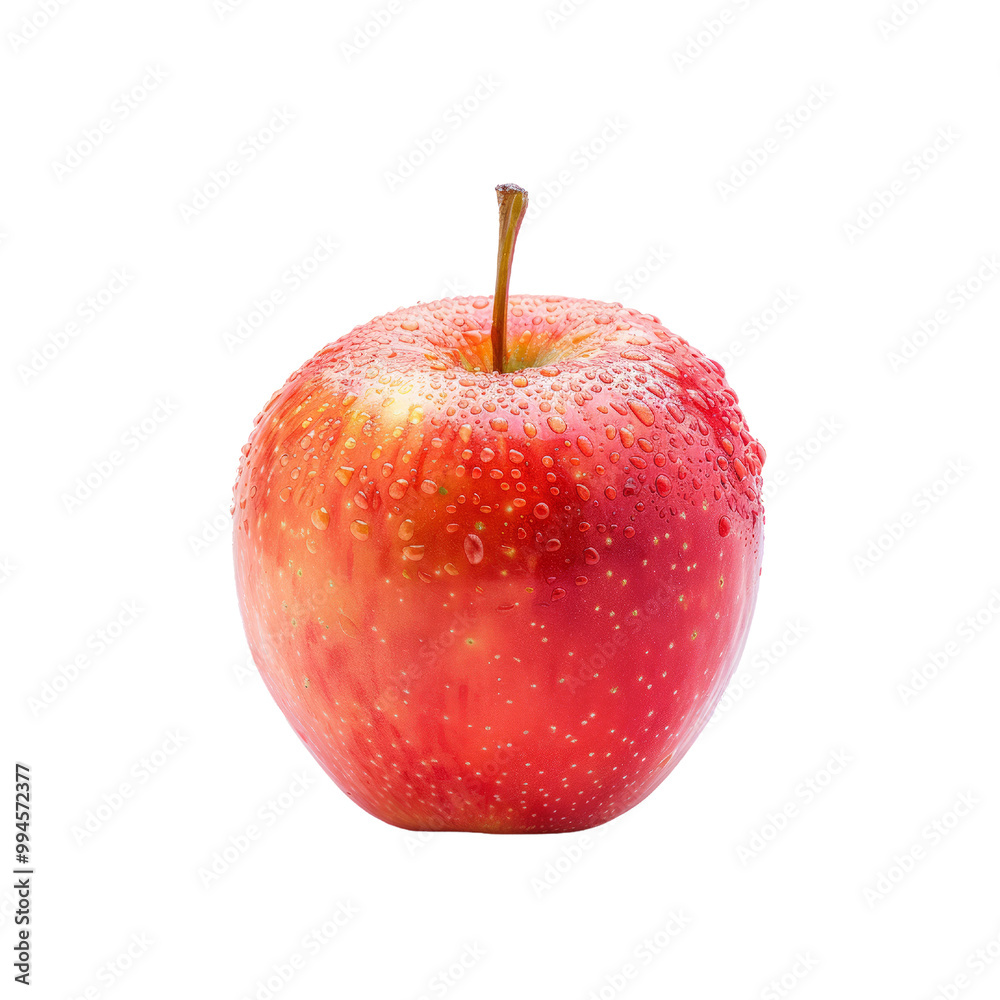 Fresh apple on transparent background.