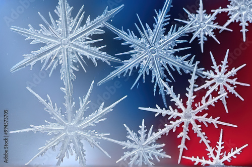 A Red Blue And White Background With Ice Crystals 21-9-202