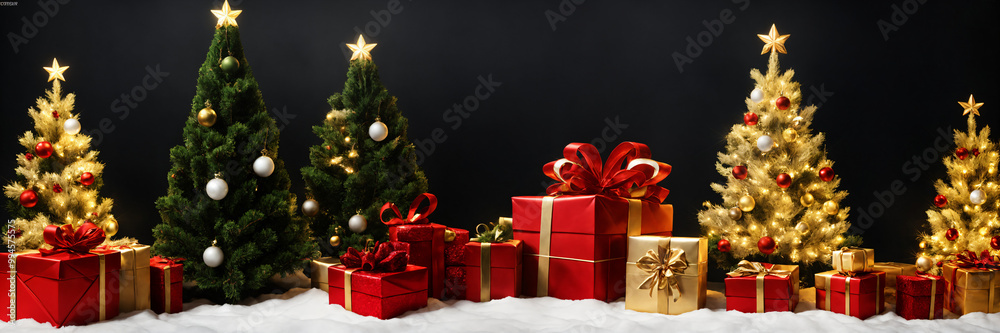 Cheerful Merry Christmas and Happy New Year background featuring colorful baubles, shimmering snowflakes, and twinkling lights, creating a festive and joyful holiday mood Cheerful Merry Christmas and Happy New Year background featuring colorful baubles, shimmering snowflakes, and twinkling lights, creating a festive and joyful holiday mood