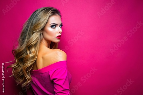 Vibrant Hot Pink Background Ideal for Fashion, Design, Art, and Creative Projects and Presentations