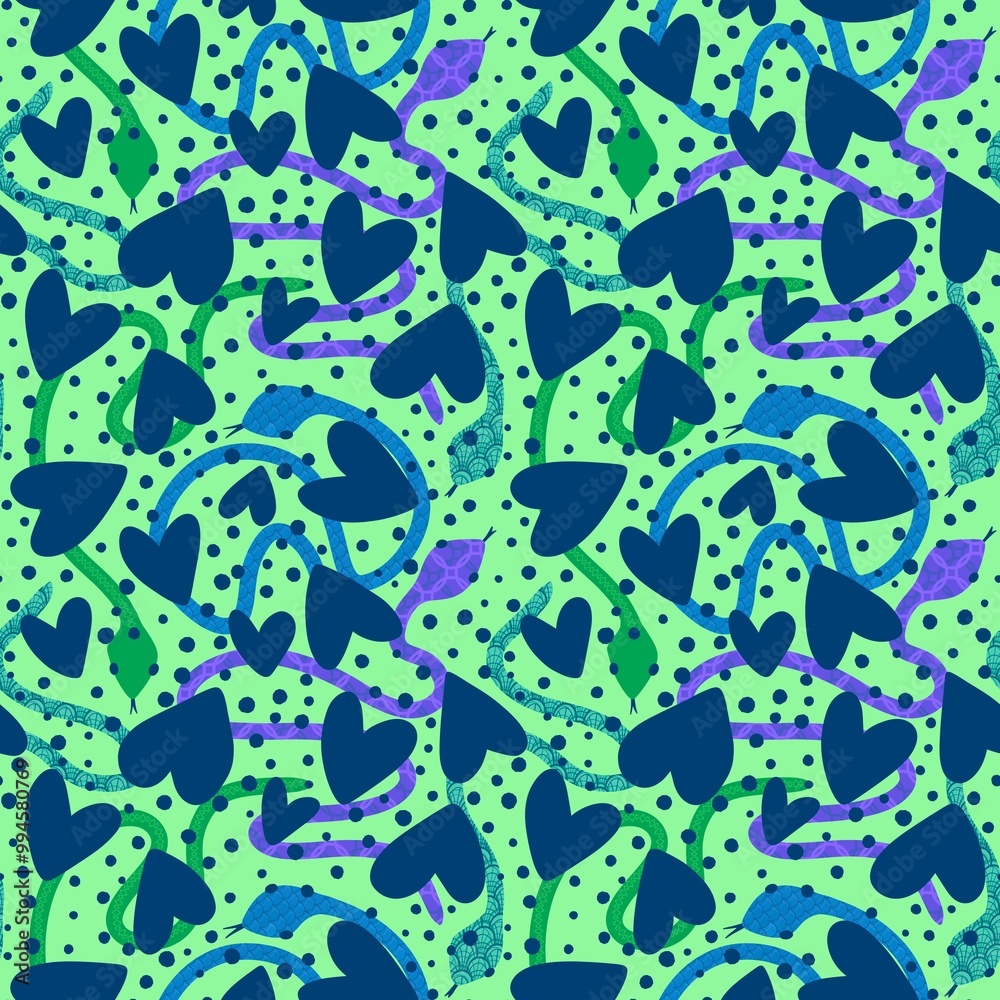 Cartoon animals seamless snake pattern for wrapping and kids new 2025 year Cartoon animals seamless snake pattern for wrapping and kids new 2025 year