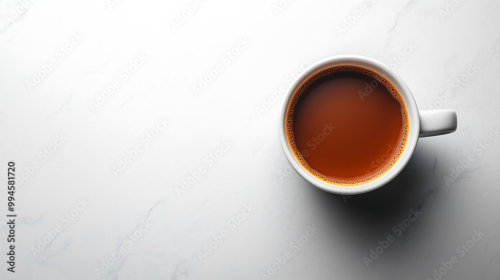 Isolated cup of coffee against a plain white background, showcasing a minimalist design with clean lines and elegant simplicity Isolated cup of coffee against a plain white background, showcasing a minimalist design with clean lines and elegant simplicity
