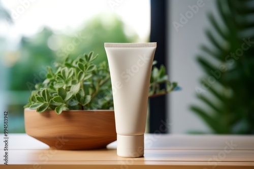 Wallpaper Mural Cosmetic mockup bottle packaging product on nature background Torontodigital.ca