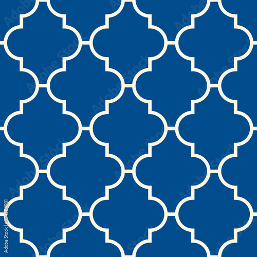 Oriental traditional pattern. Ogee abstract ornament. Repeated maroccan mosaic tiles. Lantern shapes motif. Tracery window wallpaper. Arabesque digital paper, textile print. Seamless surface design