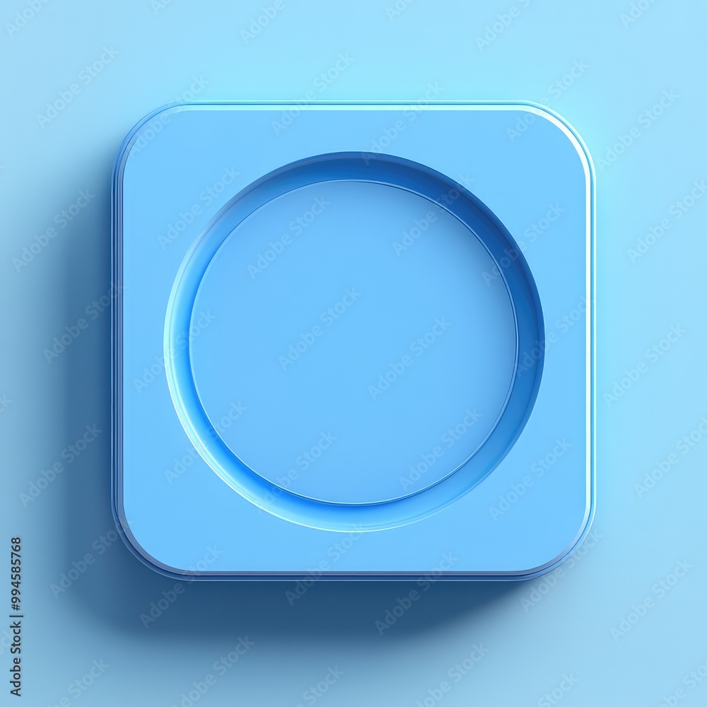 3D Rendered Blue Square Icon with Round Corners for Mobile Application Button - Modern and Sleek Design Isolated on Transparent Background 3D Rendered Blue Square Icon with Round Corners for Mobile Application Button - Modern and Sleek Design Isolated on Transparent Background