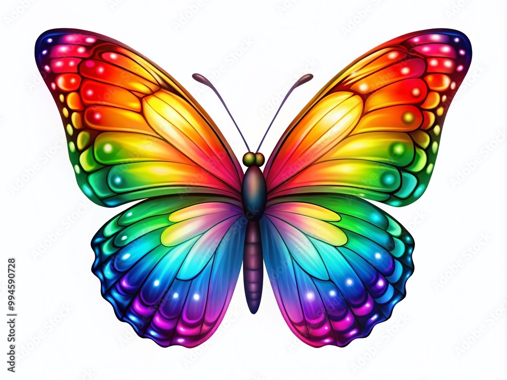 Vibrant Rainbow Butterfly Clipart for Creative Projects, Illustrations, and Graphic Design Needs Vibrant Rainbow Butterfly Clipart for Creative Projects, Illustrations, and Graphic Design Needs
