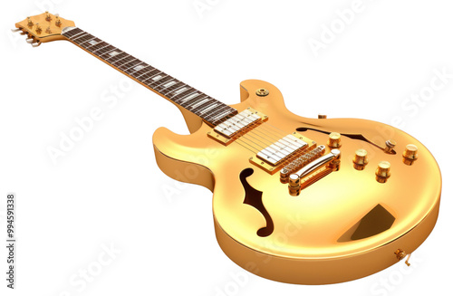 PNG Guitar guitar gold white background. photo