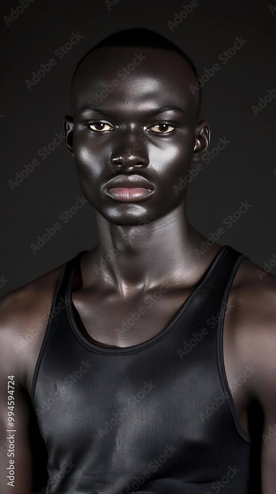 Portrait of a handsome black man with a serious expression Portrait of a handsome black man with a serious expression