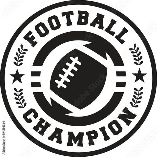 Football Team, Sports, Football Champion, Championship, American Football, Player, Teammates Name, Name Badge, Vector, Silhouette, Logo