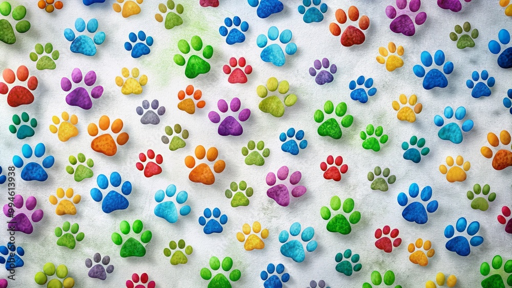 White Paw Prints on a Light Background Perfect for Animal-Themed Designs and Nature Illustrations White Paw Prints on a Light Background Perfect for Animal-Themed Designs and Nature Illustrations