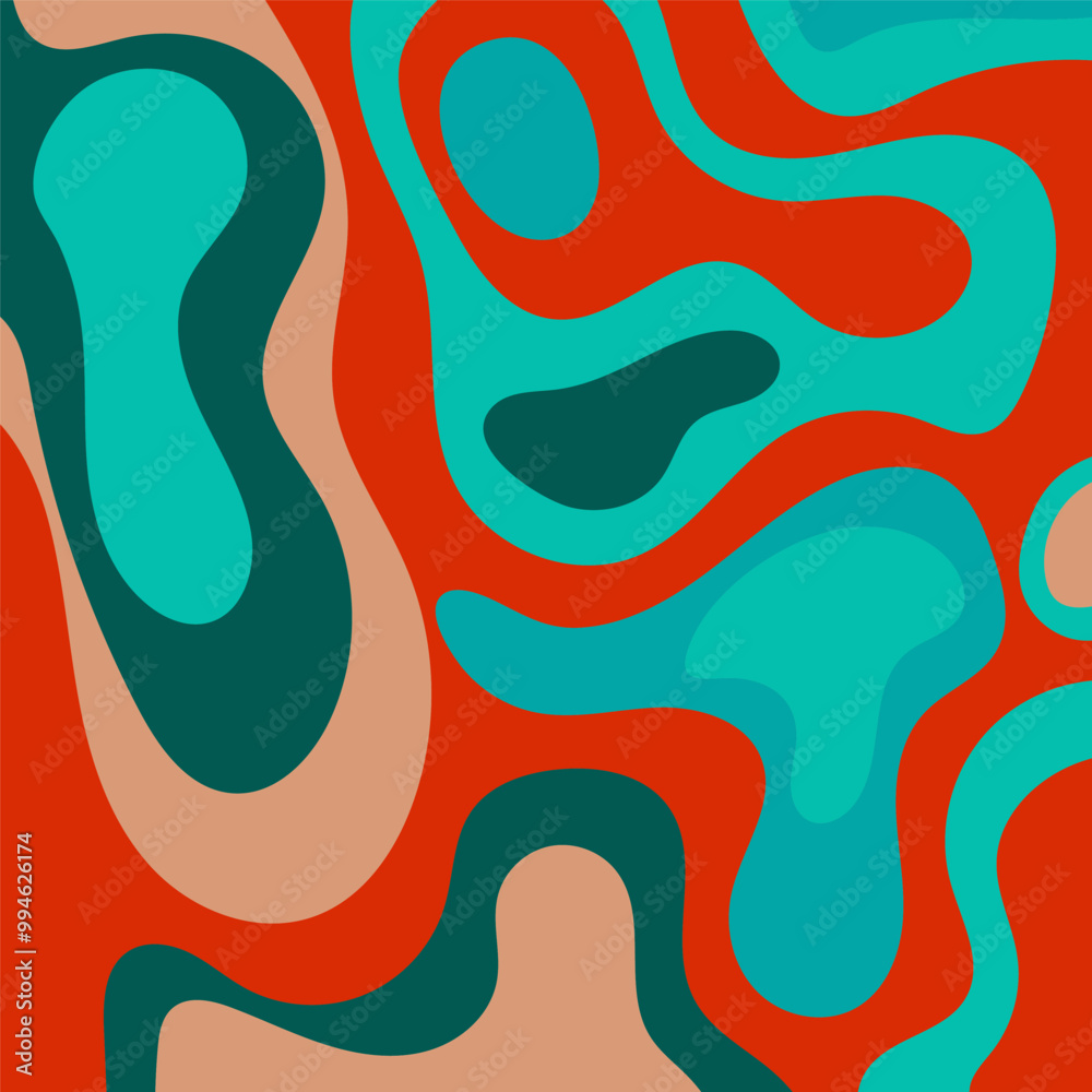 Abstract background with red, teal, green, and orange suitable for vibrant designs, artistic projects, web graphics, digital artwork, and social media posts. Abstract background with red, teal, green, and orange suitable for vibrant designs, artistic projects, web graphics, digital artwork, and social media posts.